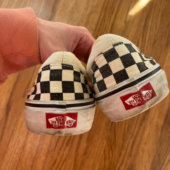 Men’s Black and White Checkered Vans - Picture 9 of 13